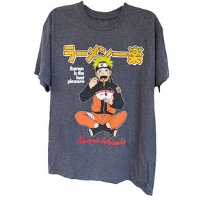 NWT Naruto Ichiraku "Ramen Is The Best Pleasure" Gray M (38/40) T-shirt‎ Anime